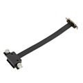 Miniatyrbillede 5 af 7: Forlængerkabel PCIE 1X Dual 90° med LED-indikation Magnetisk pude Netværksadapter 15cm
