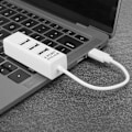 Miniatyrbillede 7 af 7: 4-Port Hub USB Splitter Tablet Mobiltelefon Tilbehør OTG Hvid Bærbar Dataoverførsel