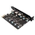 Miniatyrbillede 4 af 7: PCI Express-adapterkort USB3.1 Højhastighed 5 Gbps 5 porte Ekstern PCIe-netværksadapter til Windows til OS X