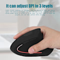 Miniatyrbillede 3 af 7: Venstrehåndet 2,4 GHz trådløs USB ergonomisk vertikal optisk mus til pc-computer bærbar computer