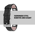 Miniatyrbillede 3 af 7: Læderrem til smartwatch, rem til smartarmbånd, udskiftningsrem til håndled til Fitbit Alta (sort)