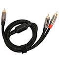 Pikkukuva 1 / 7: RCA 1-2 Y-kaapeli 24K kullatut liittimet häviötön RCA-uros - 2x RCA-uros stereoääni Y-sovitin subwoofer-kaapeli