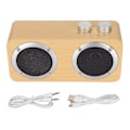Miniatyrbild 1 av 7: Trådlös Bluetooth-högtalare Retro Full Frequency Bärbar Trä Datorhögtalare för WindowsGul Trästruktur