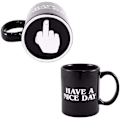 Miniatyrbilde 2 av 3: Ha en fin dag Kaffe Kopp Midterste Finger Morsom Kopp for Kaffe Melk Saft