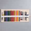 Miniatyrbild 6 av 6: Slots Pennfodral Rullväska, Konstnär Färgade Pennor Rullväska Kort Borste Fodral Pennor Organizer för Ritning Färgläggning a White 24slots