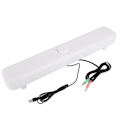 Miniatyrbillede 1 af 7: SADA V-101 Multimedia-bordstribe-højttaler til computer, pc, mobiltelefon med dobbelthøjttaler (hvid)