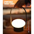 Miniatyrbilde 2 av 7: Bærbar Oppladbar Bordlampe, Dimbar Nattelys med 3 Fargemoduser, Batteridrevet Ledningsfri Lampe for Soverom, Stue