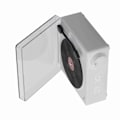 Miniatyrbillede 2 af 7: Roterende Vinylplade Vækkeur Højttaler Retro 360 Graders Stereo Trådløs Ur Bluetooth Højttaler til Hjem Soveværelse Kontor Hvid
