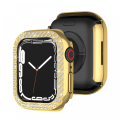 Miniatyrbild 1 av 5: Lyxigt kristall strass stelt PC-ramfodral för Apple Watch Series 7 41 mm - All-Around Bumper Case (guld)