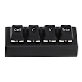 Miniatyrbilde 3 av 7: Programmerbar tastatur 4 taster Støtte NKRO Rød bryter Ctrl C V Enter Mini mekanisk tastatur for spillkontor Media Svart