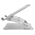 Miniatyrbild 7 av 7: Justerbart bärbart laptopstativ, skrivbordsstativ för bärbar dator, surfplatta, kylbas, silver