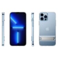Miniatyrbilde 2 av 5: Metallstativ Etui Kompatibel med iPhone13Promax Mini Etui Vertikal og Horisontal Stativ Forsterket Fallbeskyttelse Fleksibel TPU Bakside Transparent]