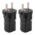 Miniatyrbild 2 av 7: 2-pack  till 5-15R strömadapter hane till hona Plug and Play  till  strömomvandlare
