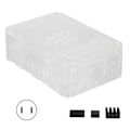 Miniatyrbillede 1 af 7: ABS-kabinet V4-boks strømforsyningsadapter 3 stk. kølelegemesæt til Raspberry Pi 4 (gennemsigtig)