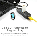 Pikkukuva 7 / 7: DM HE27 RTL8153 USB 3.0 Ethernet-muunninsovitin 3-porttisella 3.0-keskittimellä RJ45-liitäntään, ajurivapaa