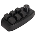 Miniatyrbilde 7 av 7: 6-tasters Mini-tastatur med knapp, programmerbar dobbelmodus tilkobling Generell enhånds mekanisk tastatur for spill Svart