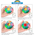 Miniatyrbilde 4 av 7: Magisk Regnbue Puslespillkule, Fidget Ball Puslespill Hjernepuslespill Fidget Leke for Gutter & Jenter - Bursdagsfest for Tenåringer & Voksne Orange