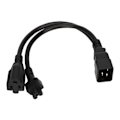 Miniatyrbillede 7 af 7: IEC320 C20 til IEC320 C5 5 15R Strømkabel Han til Hun Standard Heavy Duty Y Splitter Adapter Kabel  125‑ 1.0ft