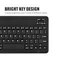 Miniatyrbillede 3 af 7: Trådløst Bluetooth-tastatur stativ læder etui cover 7 farver lysstyrke til Ipad/IPadAir sort