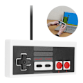 Miniatyrbild 4 av 7: Klassisk trådbunden USB-spelhandkontroll, spelkontroll, ursprungligen designad för NES Mini värd (vit)