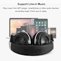 Miniatyrbilde 5 av 7: 3D-lyd effekt Foldable justerbar Over Ear Bluetooth 4.1 støyreduksjonshodetelefoner Svart