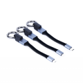 Miniatyrbilde 1 av 4: Vibrerende kort iPhone Lightning-kabel, 5 tommers USB-lader synkroniserings- og ladedatasnor for menn og kvinner utendørs