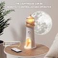 Miniatyrbillede 5 af 6: LED Natlampe Fyrtårn Fjernbetjening Månelys Projektionslampe Skrivebords Kreativ Design Avanceret Dekoration til Soveværelse, Stue, Gave