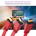 Miniatyrbild 4 av 7: 1 st High Speed HDMI 1.4V 3D 1080P-kabel A hane till A hane-kabel Metall HDMI-kabel (röd 1,8 m)
