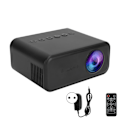 Miniatyrbillede 1 af 7: YT500 Mini projektor bærbar filmprjektor med lyd og video/USB/hukommelseskort-grænseflader 100‑240V sort EU-stik