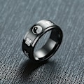 Miniatyrbild 5 av 10: Tai Chi roterande spinner fidget band ringar för män pojkar kvinnor flickor cool Yin Yang Ba Gua daoistisk filosofi som lindring finger rotera fritt fint -9