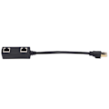 Miniatyrbillede 5 af 7: Ethernet Splitter Praktisk Stabil Pålidelig Holdbar Sort CAT8 Netværkskabel Adapter til Hjemmekontor