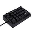 Miniatyrbilde 7 av 7: Kablet tastatur RGB bakgrunnsbelysning trinnvis tastehette programmerbare knapper 21 taster mekanisk tastatur rød aksel