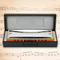 Pikkukuva 6 / 8: Blues-huuliharppu 10-reikäinen suukappale E-sävelin tuuli-instrumentti vedenpitävä korroosionkestävä (Orange )
