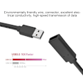 Miniatyrbillede 7 af 7: USB 3.0 han til hun datakabel computer mus tastatur U disk forlængerkabel (sort 2m)