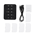 Miniatyrbillede 1 af 4: Universal 34W 6.8A 4 porte USB opladningsstation Dock Bracket Smart Hurtig oplader Sølv