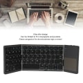 Miniatyrbillede 2 af 6: Foldbar BT-tastatur - Ultra tynd bærbar lommerejse tastatur med følsom touchpad til smartphone, tablet og bærbar computer