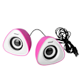 Miniatyrbilde 1 av 6: SADA Mini Stereo Bass USB 2.0 Dobbelthøyttalerboks Subwoofer for Mobiltelefon Bærbar PC Rosa
