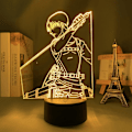 Miniatyrbillede 3 af 7: Attack On Titan til børneværelset - Natlampe med 3D-effekt - Anime 3D Optisk Illusion Natlys PXJD