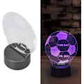 Miniatyrbillede 3 af 8: 3D Natlys, Fodbold 3D Lampe, 7 Farve LED Optisk Illusion Natlys, Fodboldgave med Berøringskontakt, Festivalgave til Sportsfan