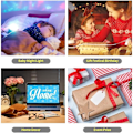 Miniatyrbillede 6 af 7: Uruzuo Glædelig Jul Træ Julemand 3D Illusion Natlys Legetøj Snemand Lampe, Skrivebord Julelys Fødselsdag Dekorationer Gaver Fest Værelse Dekoration