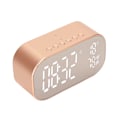Miniatyrbild 3 av 7: Alarmklockradio Multifunktion FM Digital Radioväckarklocka med Bluetooth-högtalare för hemsovrumGuld