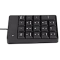 Miniatyrbillede 2 af 7: Nummerblok kablet 19 taster USB-interface drevfri bærbar sort bærbar numerisk tastatur til kontorbank supermarked