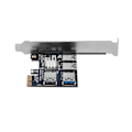Miniatyrbild 6 av 7: PCI-E 1 till 4 portar PCI Express USB 3.0 expansionskort adapterkort