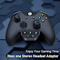 Miniatyrbild 3 av 8: Spelkontroll ljudförstärkare Gamepad headset adapter för Xbox One S/X(Svart)