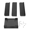 Miniatyrbillede 4 af 7: Vertikal bærbar computer stand holder justerbar bredde dobbelt slots bærbar computer holder med pladsbesparende til Dell til Lenovo op til 17,3 tommer