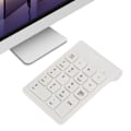 Miniatyrbild 7 av 7: MAIKOU USB2.0 Trådlöst tangentbord 2,4 GHz-2,483 GHz Mini 18 tangenter Vit numeriskt tangentbord för surfplattor Bärbara datorer