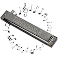 Miniatyrbillede 4 af 7: Professionel mundharmonika diatonisk harpe børnegaver polyfonisk C-nøgle 24 huller (Glossy Black )