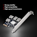 Miniatyrbild 4 av 7: PCI-E 1 till 4 portar PCI Express USB 3.0 expansionskort adapterkort