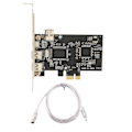 Miniatyrbild 1 av 7: PCIE X1 till IEEE 1394A Riser-kort Adapter Full Duplex-kanal 3 Externa 1394A-portar Firewire Riser-kort för DV-videokameror