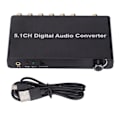 Miniatyrbilde 1 av 7: AY77 5.1CH DAC-konverter Audiodekoder Digital optisk koaksial for Toslink til RCA 3,5 mm Jack for Xbox for PS4 for TV